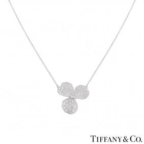 Tiffany & Co. Platinum Diamond Paper Flowers Pendant